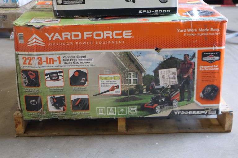 Yard Force 22 3 in 1 Variable Speed Self Propelled 163cc Gas Mower 