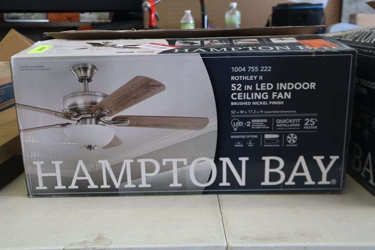 Hampton Bay 52" LED Indoor Ceiling Fan Matthews Auctioneers