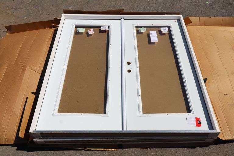 JeldWen 72"x80" Temered Clear Glass Primed Steel Left Hand Inswing