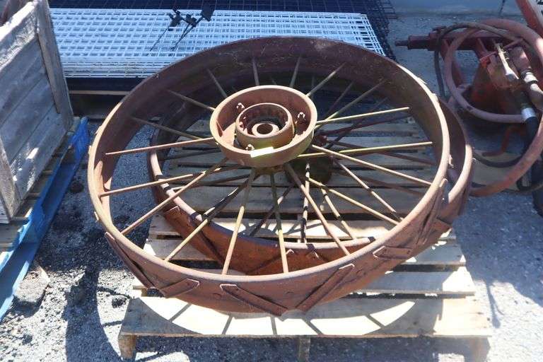 2 Cast Iron Tractor Wheels - Matthews Auctioneers
