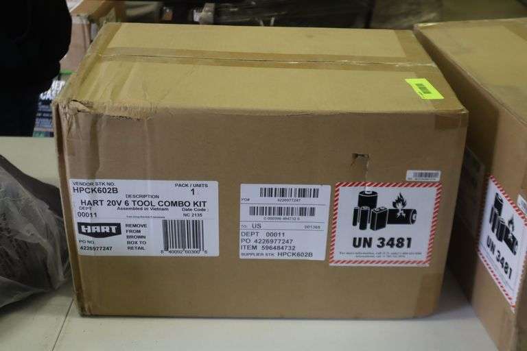 Hart 20V 6 tool combo kit Matthews Auctioneers
