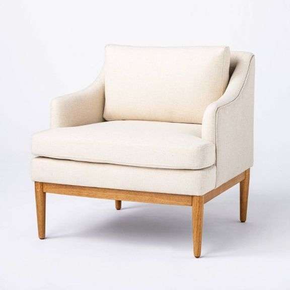 Threshold Howell Upholstered Accent Chair with wood base Matthews