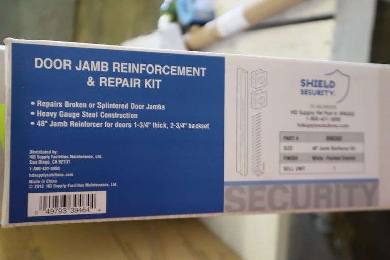 Case of door jamb reinforcement and repair kit Matthews Auctioneers