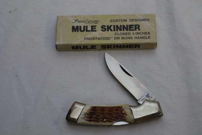 Frost Cutlery Custom Designed Mule Skinner Closed 4" Frostwood or Bone