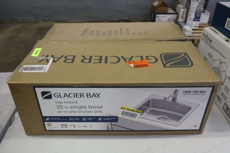 Glacier Bay top mount 25" Single bowl all in one kitchen sink