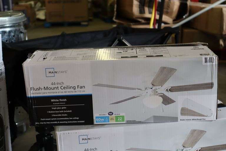 Mainstays 44" Flush Mount Ceiling Fan Matthews Auctioneers