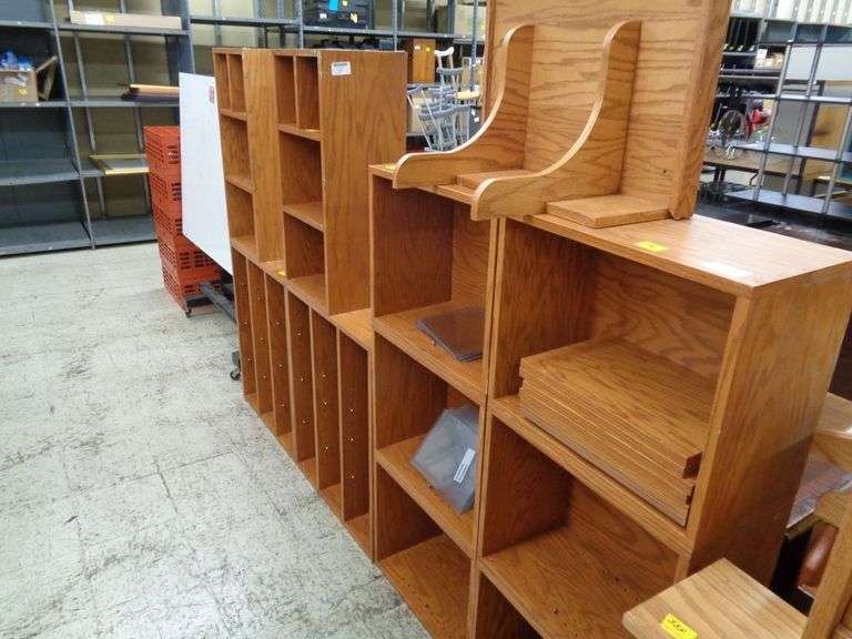 1 LOTWOODEN STORAGE BINS Matthews Auctioneers