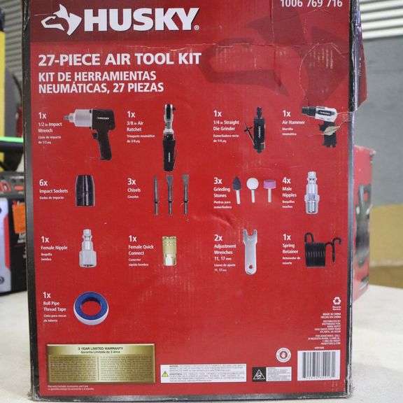 Husky 27 pc air tool kit Matthews Auctioneers