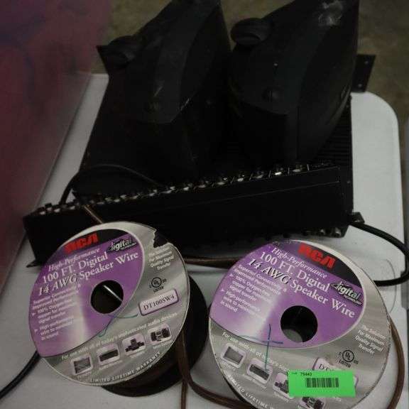 (2) Roll of speaker wire, Single Flex Patch box PB32, 2 speakers and