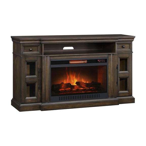 Whalen Console TV Fireplace Stand Matthews Auctioneers