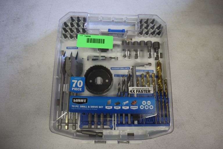 Hart 70 pc drill and drive set Matthews Auctioneers