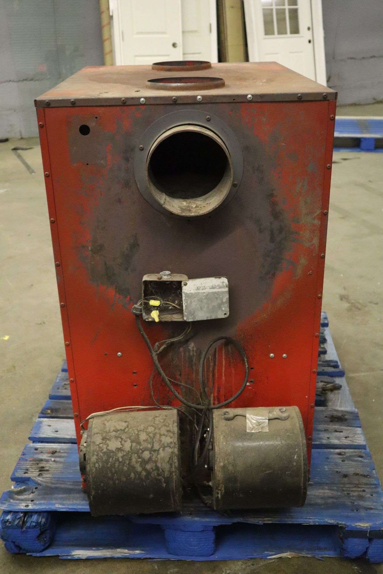 Johnson Energy Systems wood burning furnace with blowers- Has been used -  Matthews Auctioneers