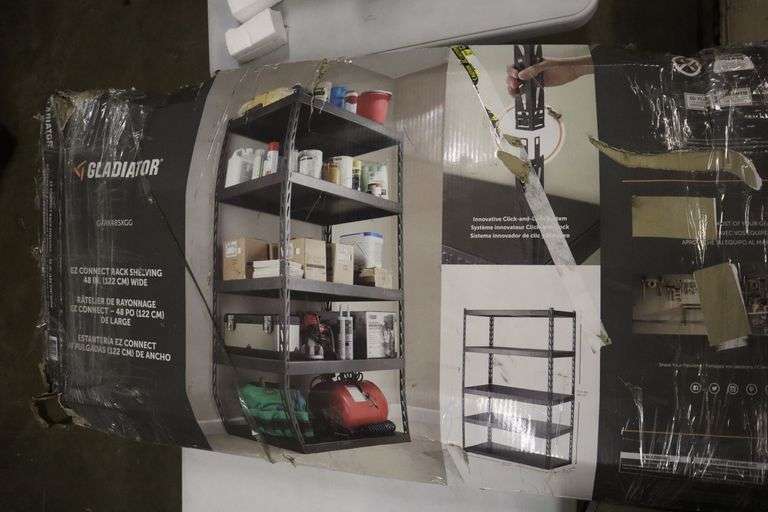 Gladiator Ez connect shelving unit Matthews Auctioneers