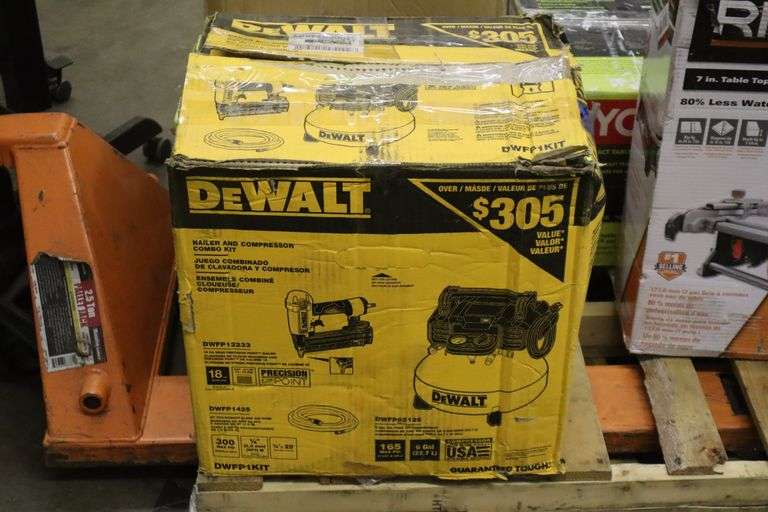 Dewalt Nailer and 6 gal air compressor combo kit Has been used
