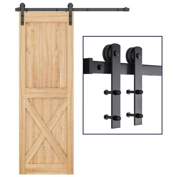 5' Heavy duty barn door hardware Matthews Auctioneers