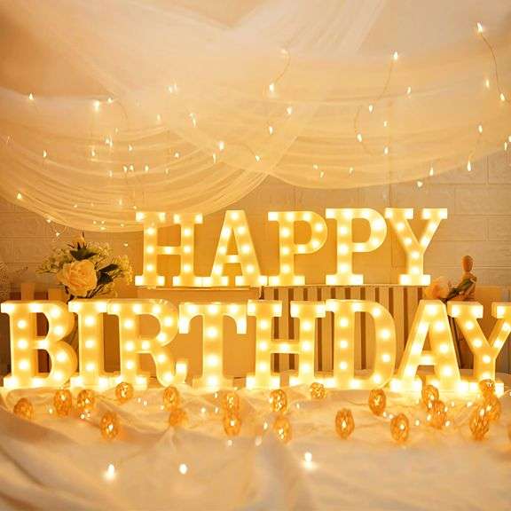 Happy Birthday Marquee light up letters Matthews Auctioneers