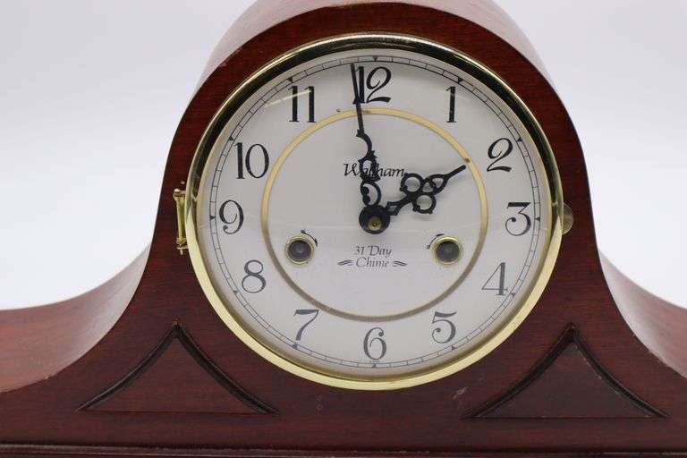 Waltham 31 day Chime Mantel Clock Matthews Auctioneers
