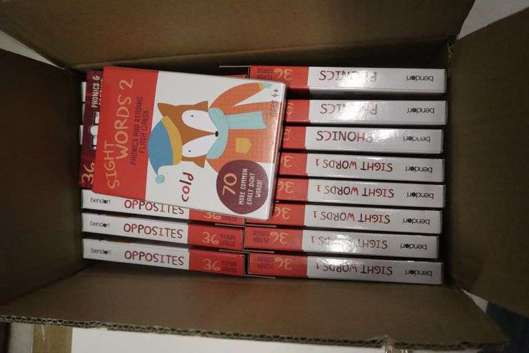 (3) Cases of flash cards Matthews Auctioneers