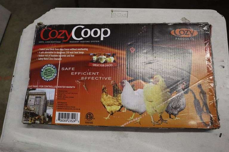 Cozy coop radiant heating system Matthews Auctioneers