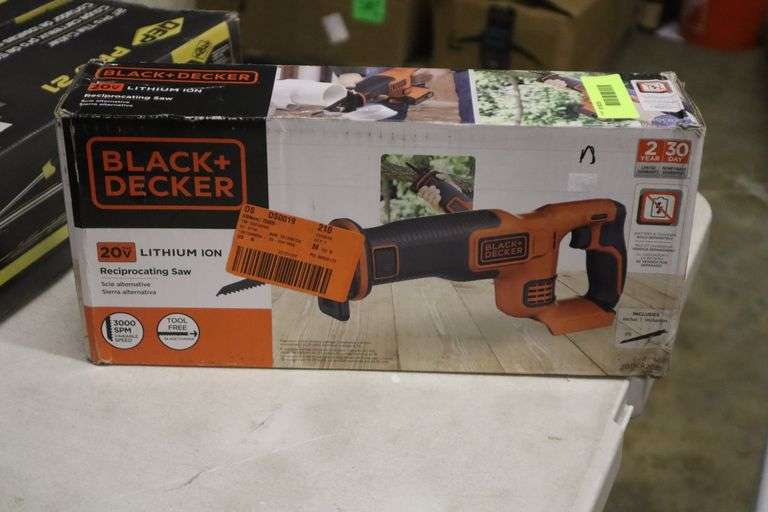 Black+Decker 20V reciprocating saw Matthews Auctioneers