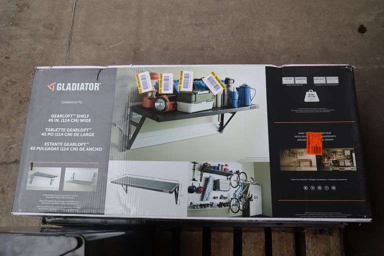 Gladiator gearloft shelf Matthews Auctioneers