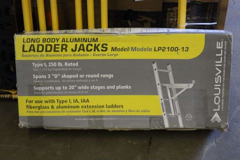 Louisville Ladder body aluminum ladder jacks Matthews Auctioneers