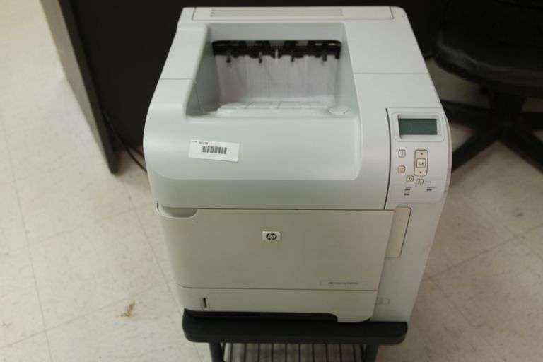 hp laser jet P4014n printer Has been used Matthews Auctioneers