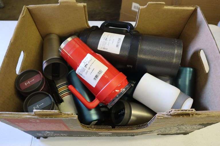 Group lot of assorted used tumblers Has been used Matthews Auctioneers