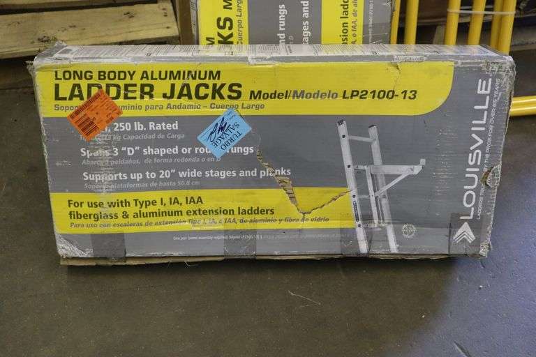 Louisville Ladder body aluminum ladder jacks Matthews Auctioneers