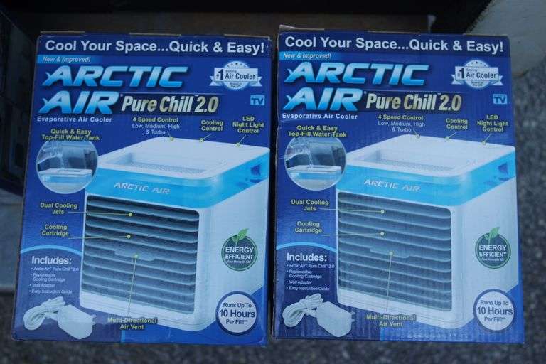 (2) ARCTIC AIR PURE CHILL 2.0 EVAPORATIVE AIR COOLER Matthews Auctioneers