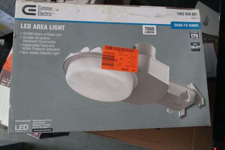 450Watt Equivalent Integrated LED Gray Dusk to Dawn Outdoor Area Light