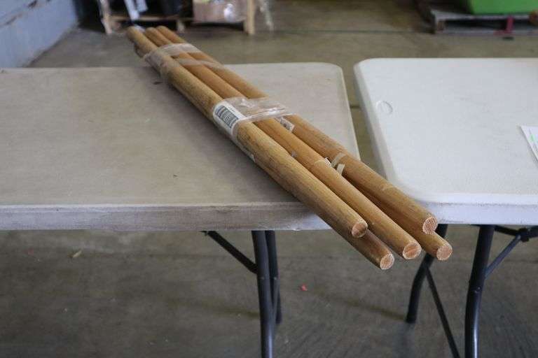 Set of 6 48" Open Back Shovel Handle Matthews Auctioneers