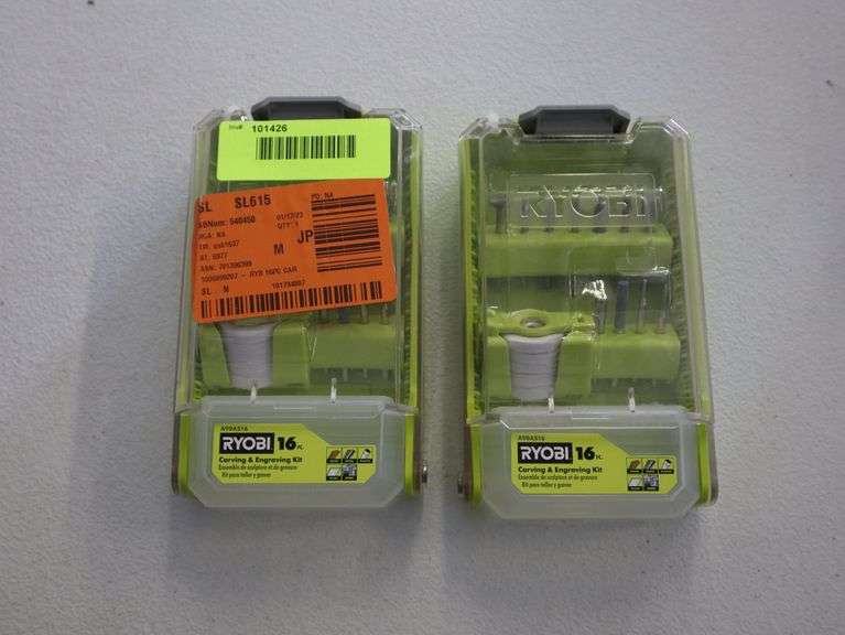 (2) Ryobi 16 pc carving and engraving kit Matthews Auctioneers