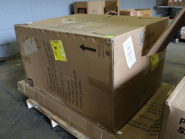 Hampton Bay cambridge 7 pc brown wicker outdoor patio dining set