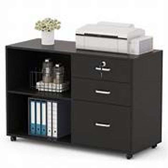 3 drawer mobile lateral filing yitahome Matthews Auctioneers