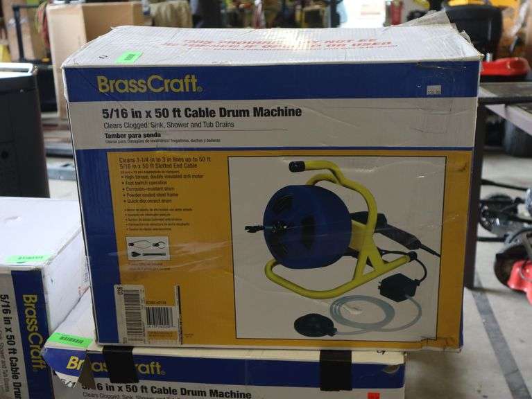 BrassCraft 5/16"x50' cable drum machine Has been used Matthews