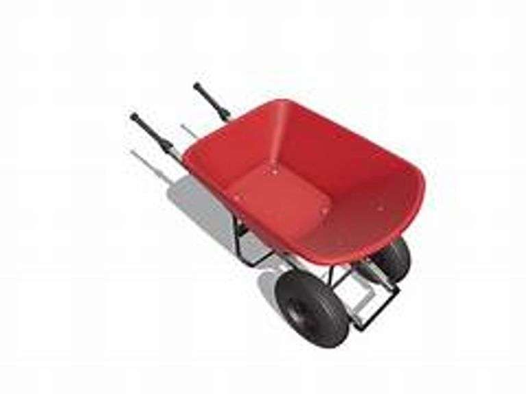 CRAFTSMAN 6cu ft Poly Wheelbarrow Has a rip at the bottom. Has been