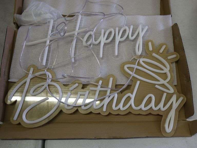 Happy Birthday Light up sign Matthews Auctioneers Happy Birthday Light up sign Matthews Auctioneers
