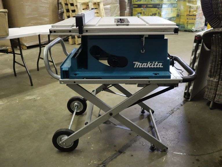 Makita table saw with stand Matthews Auctioneers