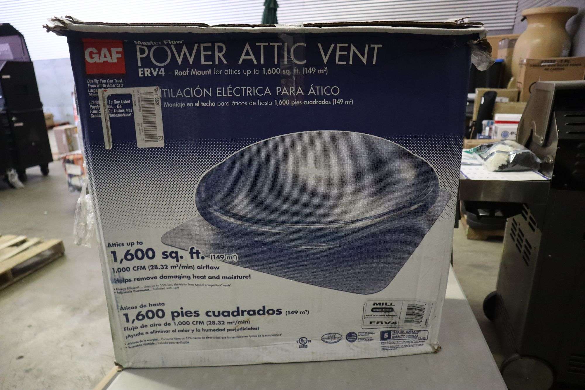 GAF master flow power attic vent - Matthews Auctioneers