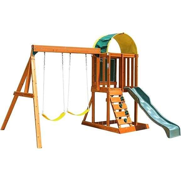 KidKraft Ainsley Fort Wooden Outdoor Playset/Swing Set Matthews