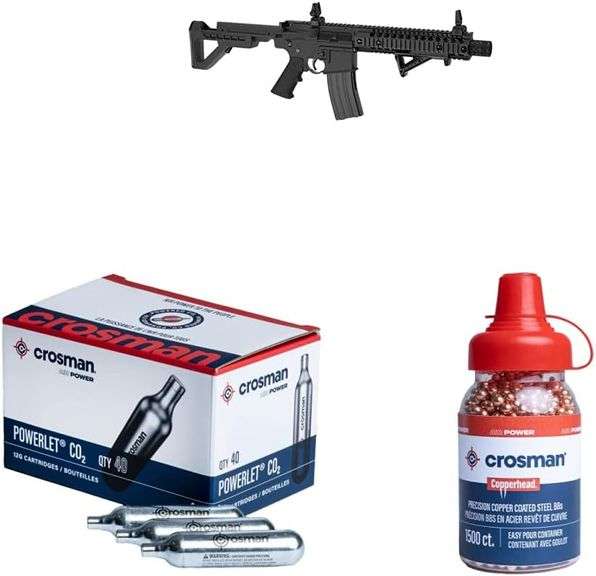 thumbnail interactive-video image 1 of Crosman 12g CO2 Powerlet Cartridges – 25 Count Box For Air Guns (Made In USA) 1 of 2