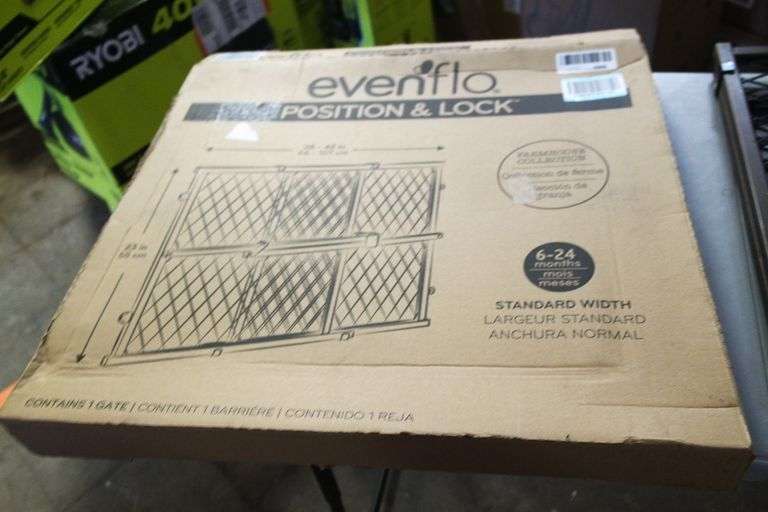 Evenflo Position & Lock Baby Gate, PressureMounted, Farmhouse