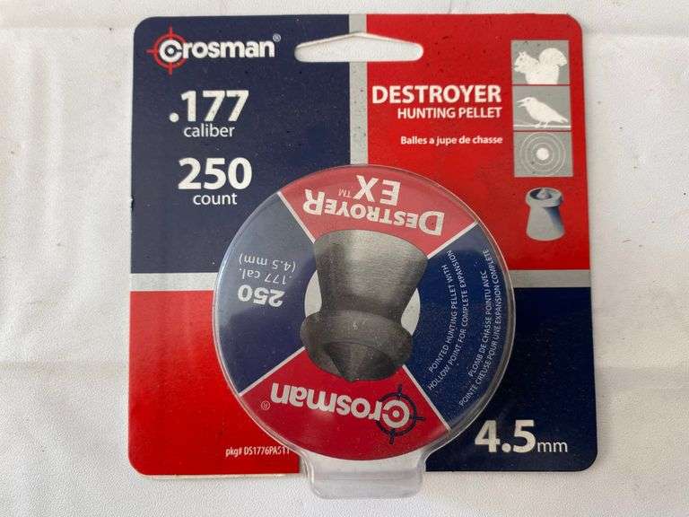 6 small boxes of Western Xpert 22 Short Bullets - 4 boxes full (50 ct) and 2 partial boxes(quanity unknown) Also unopend package of Crosman Hunting Pellets