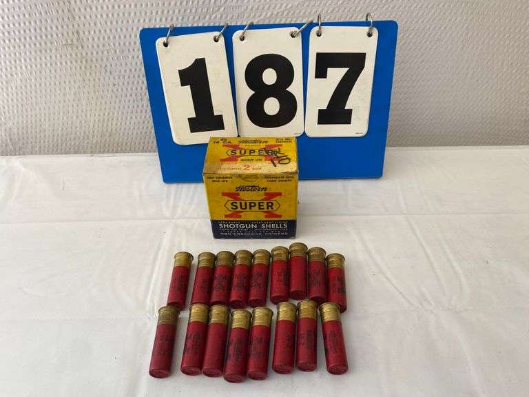 Western Super Shot Gun Shells 16 Gauge 2 3/4 Length - Partial Box
