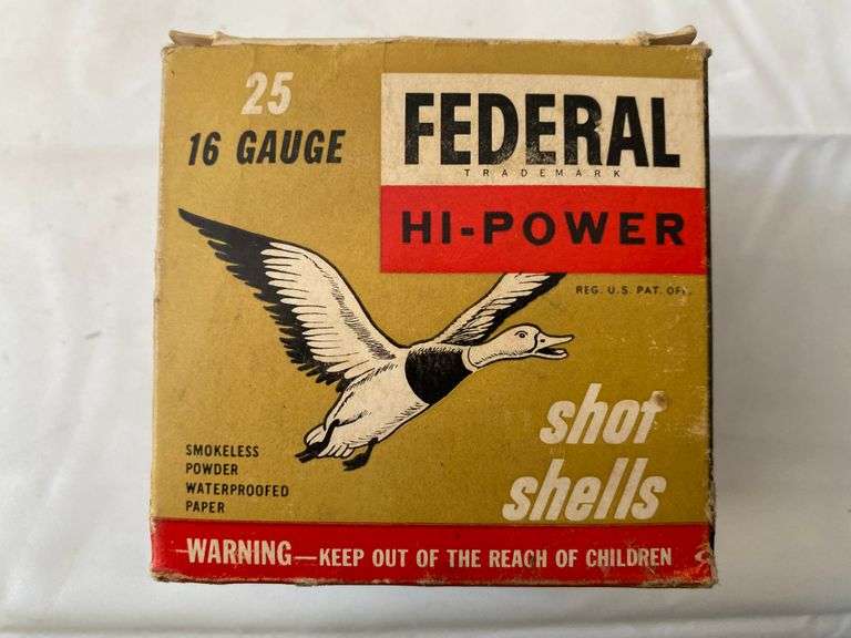 Federal Shot Gun Shells 16 Gauge 2 3/4 Length - Partial Box
