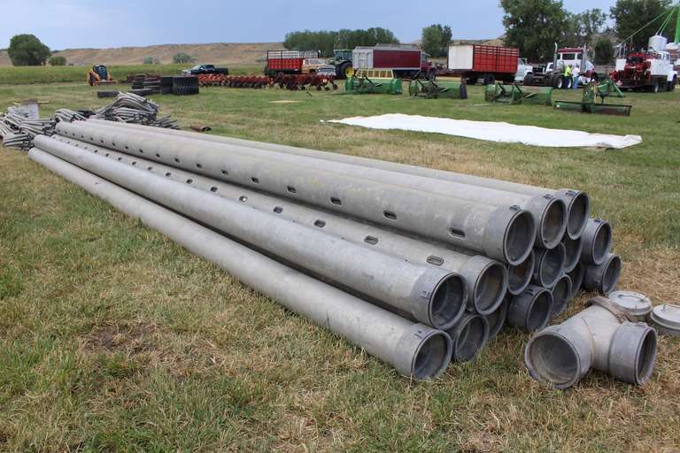 16 Jts Alum Gated Pipe 10", 480', Musser Bros. Inc.