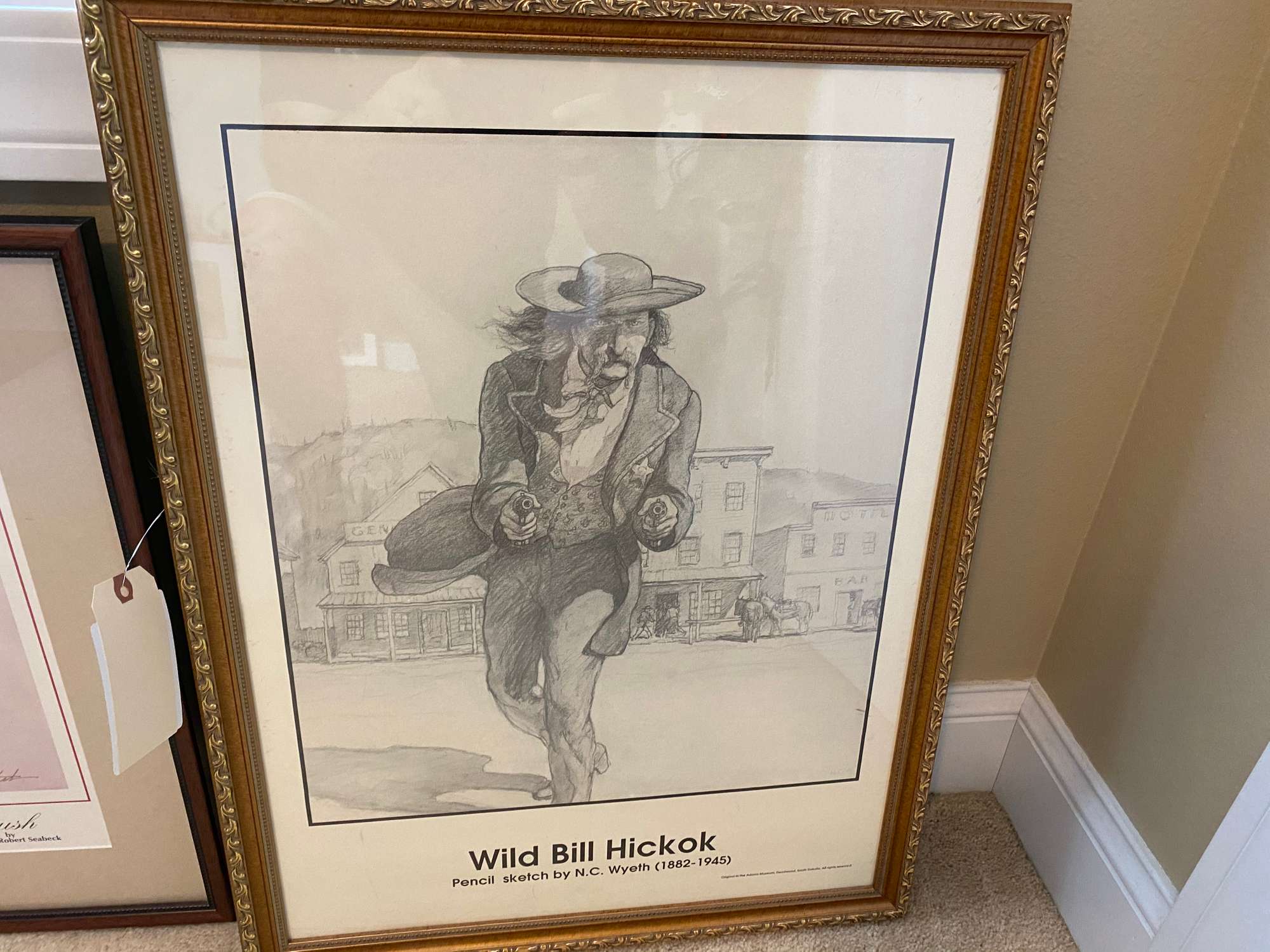 Wild Bill Hickok Pencil Sketch by N.C. Wyeth (Print)