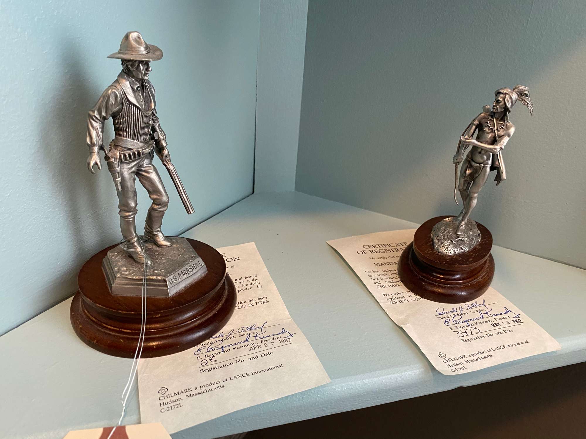 "U.S. Marshal" 28/1500 and "Mandan Hunter" 3473/5000 by Donald Polland