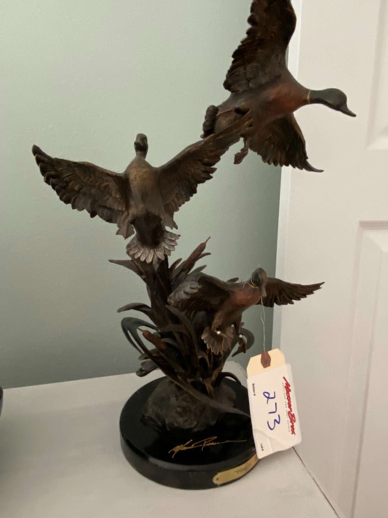 "Piling In" Duck Bronze